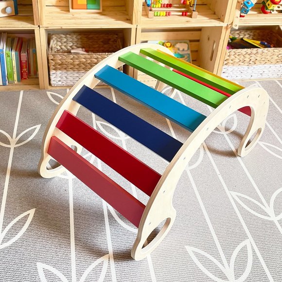 Wooden Rainbow Rocker , Climbing Arch - Picture 6 of 9